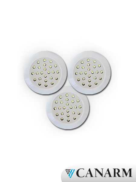 Paquet 3 rondelles sous-comptoir blanc LED Canarm 5.25W PS3/120WHT-C