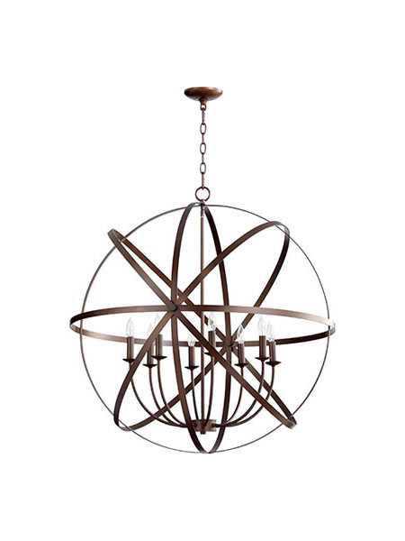quorum lighting celeste series 6009-8-86 oiled bronze chandelier