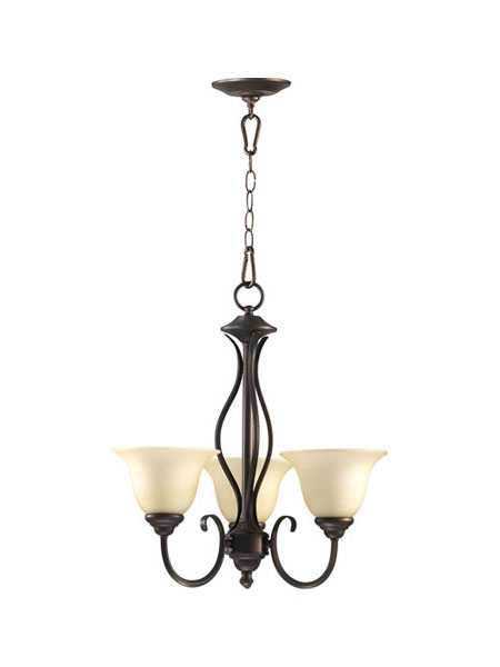 quorum lighting spencer series 6010-3-86 oiled bronze chandelier