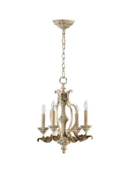 quorum lighting florence series 6037-4-70 persian white chandelier