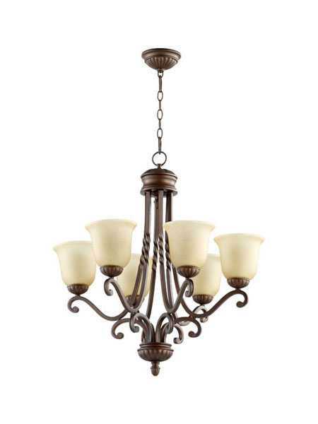quorum lighting 6078-6-186 oiled bronze chandelier