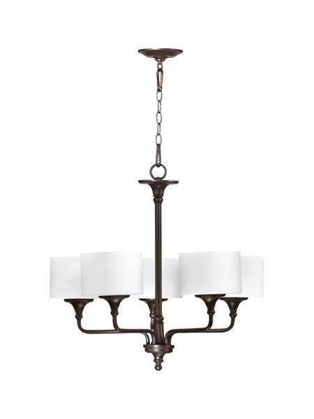 quorum lighting rockwood series 6090-5-86 oiled bronze chandelier