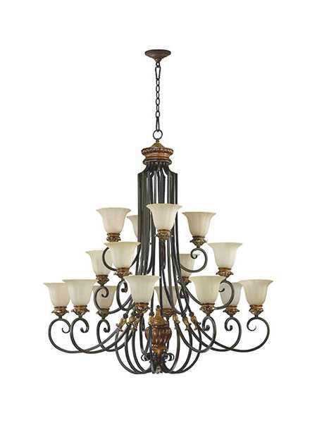 quorum lighting capella series 6101-16-44 golden fawn chandelier