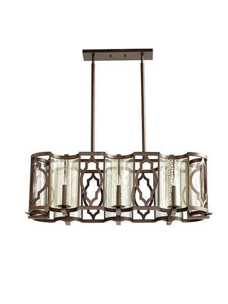 quorum lighting ventana series 6111-8-86 oiled bronze chandelier