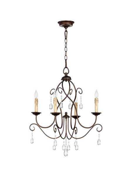 quorum lighting cilia series 6116-4-86 oiled bronze chandelier